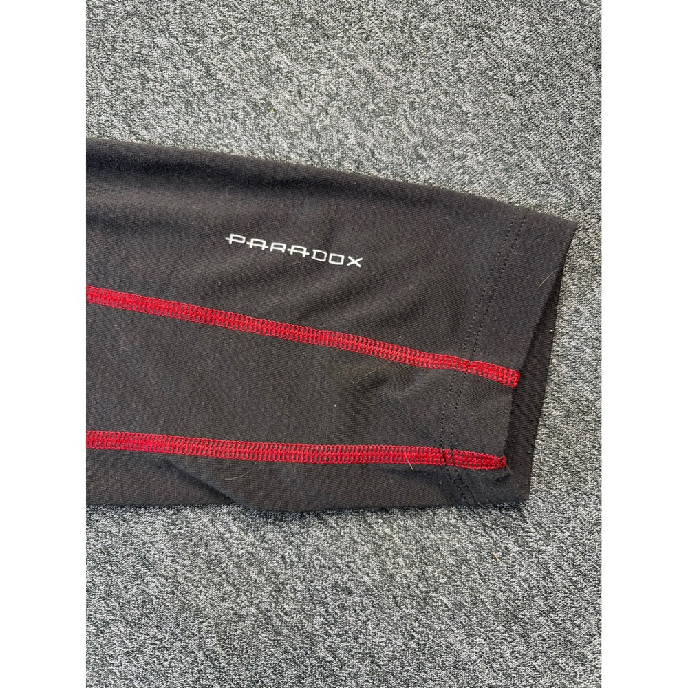 Paradox Mens Merino Blend 1/4 Zip Base Layer Shirt Black Red Large 646257 - Picture 5 of 7